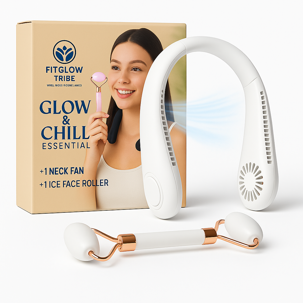 (Copy) Neck Fan & Face Roller Glow Kit – Gift-Ready Box 🎁 - (Free Delivery)